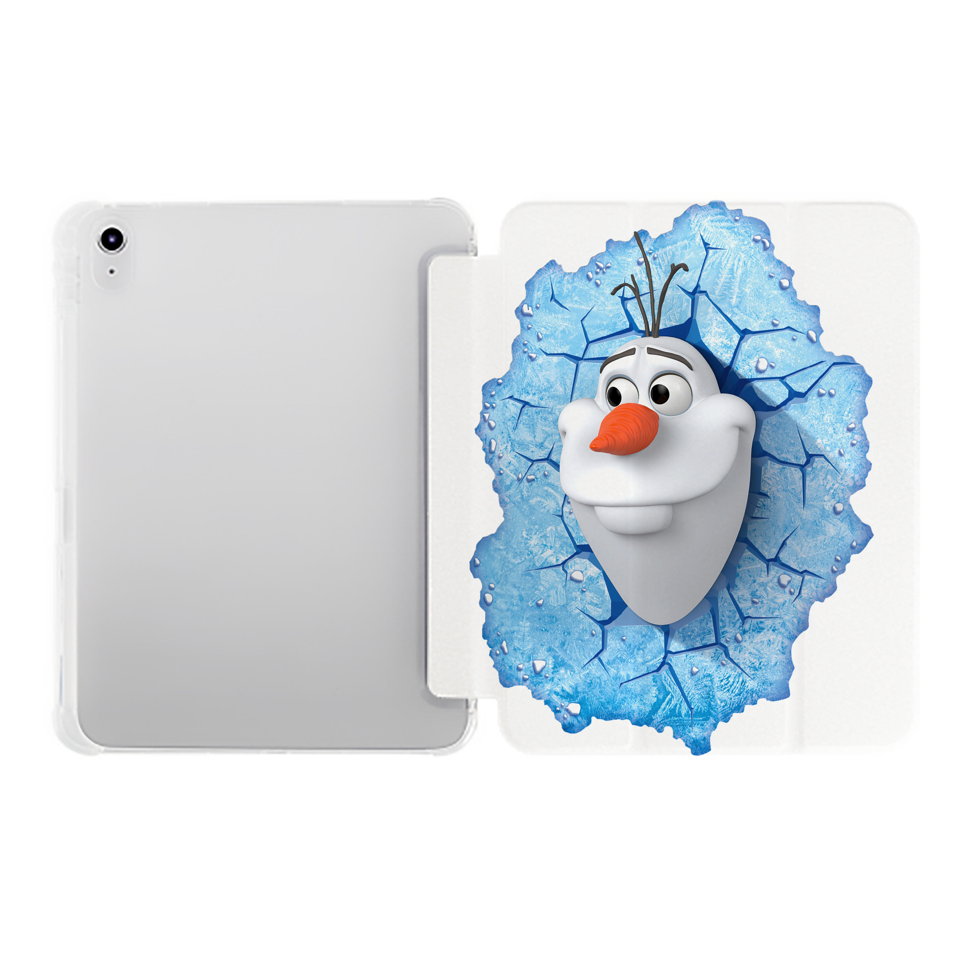 （画像用） アナと雪の女王 アンナ エルサ Frozen Anna Elsa IPad ケース ペン収納付き 三つ折りスタンド PUレザー×シリコン 対応機種9.5/10.5/10.9インチ